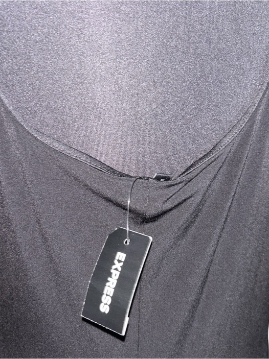 Express Black Sleeveless Midi Dress w/Side Knot Detail, P:20.5-25”, L:47” RT $78 - Picture 7 of 7